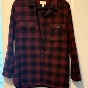 BP Red burgundy and Black Plaid Jacket